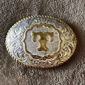 Vintage ‘T’ Western Belt Buckle